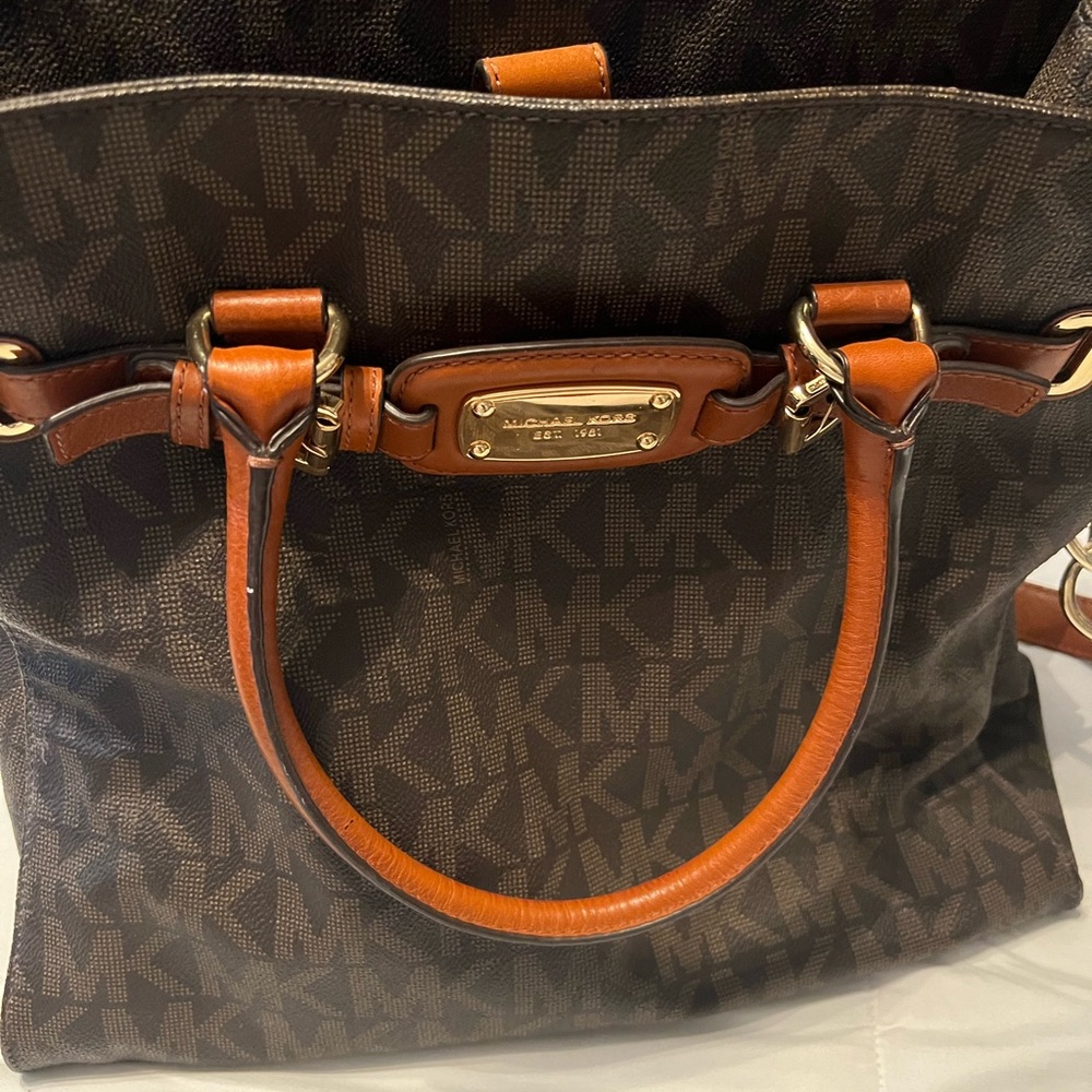 Michael Kors Dark Brown Monogram Tote